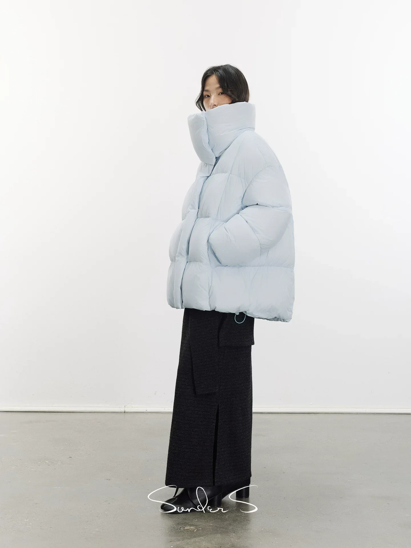 Oversized Funnel-Collar Down Puffer - Image 2