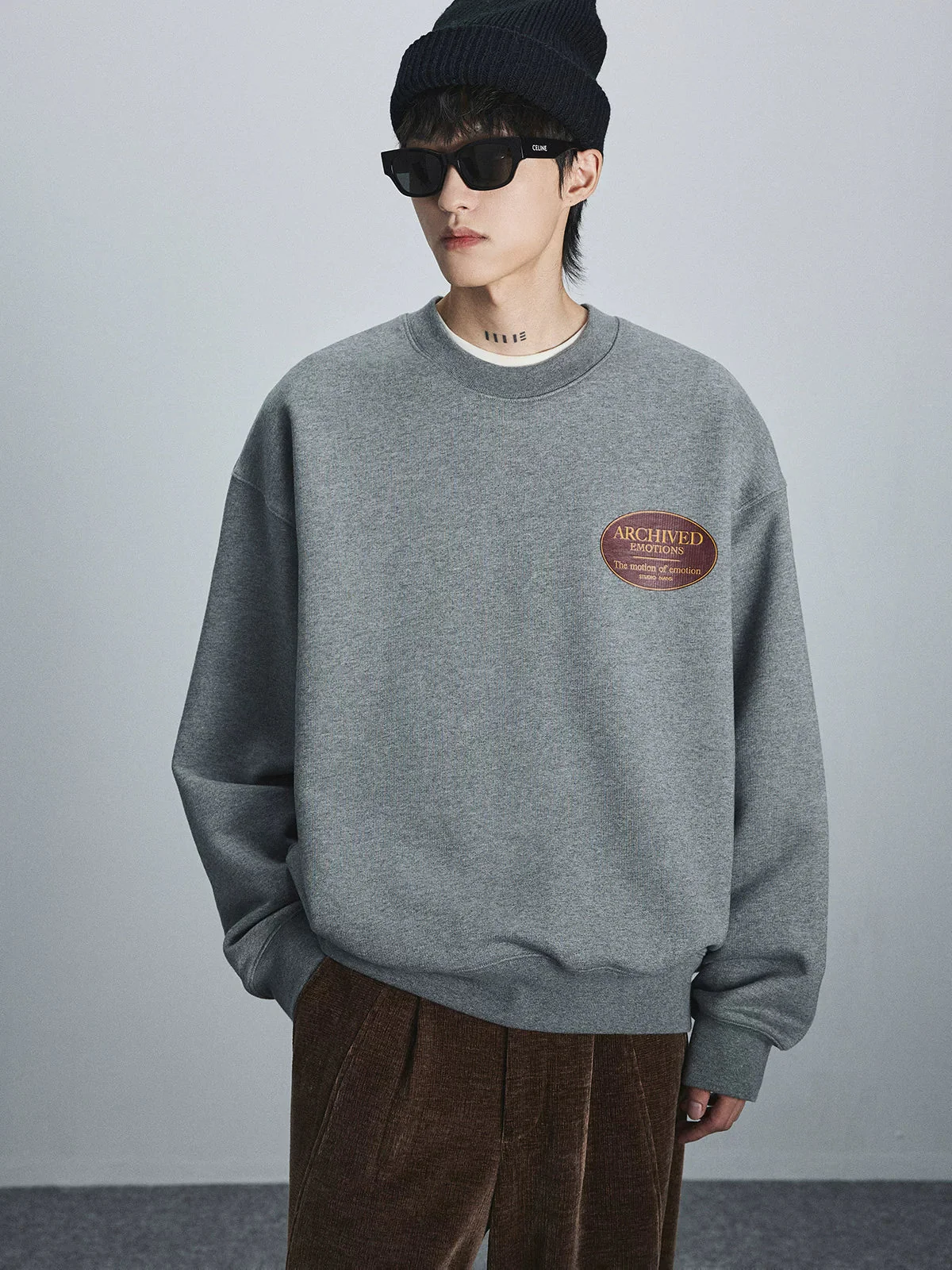 Oversized Heavyweight Cotton Terry Crewneck - Image 2