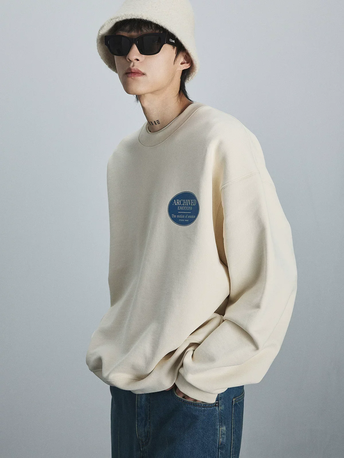 Oversized Heavyweight Cotton Terry Crewneck - Image 5
