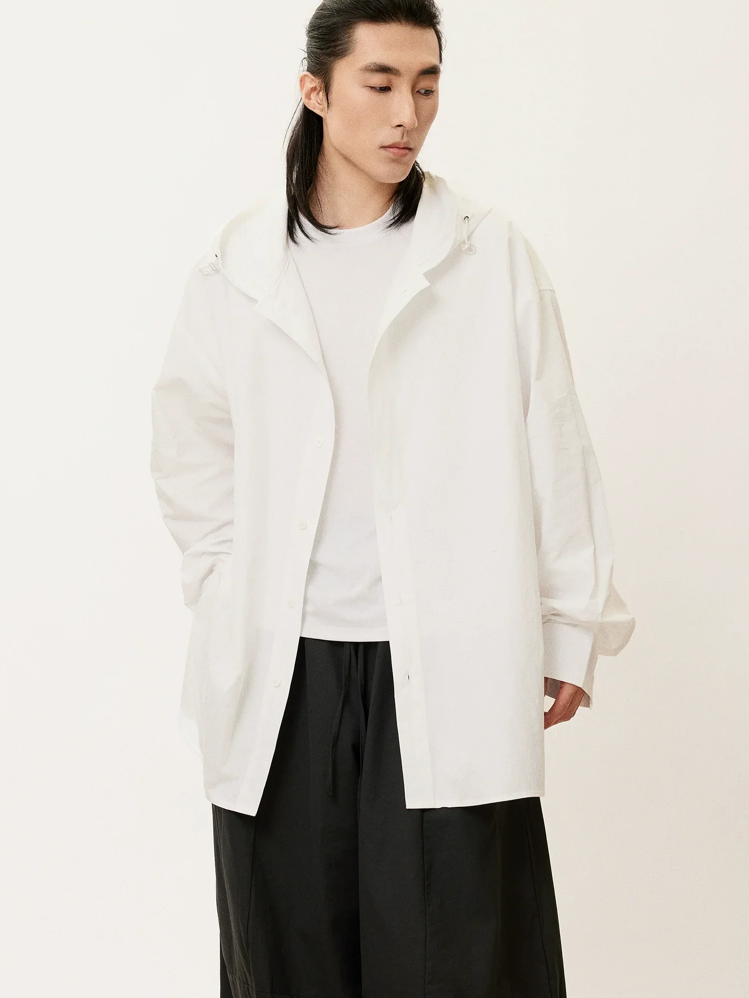 Oversized Hooded Shirt Jacket