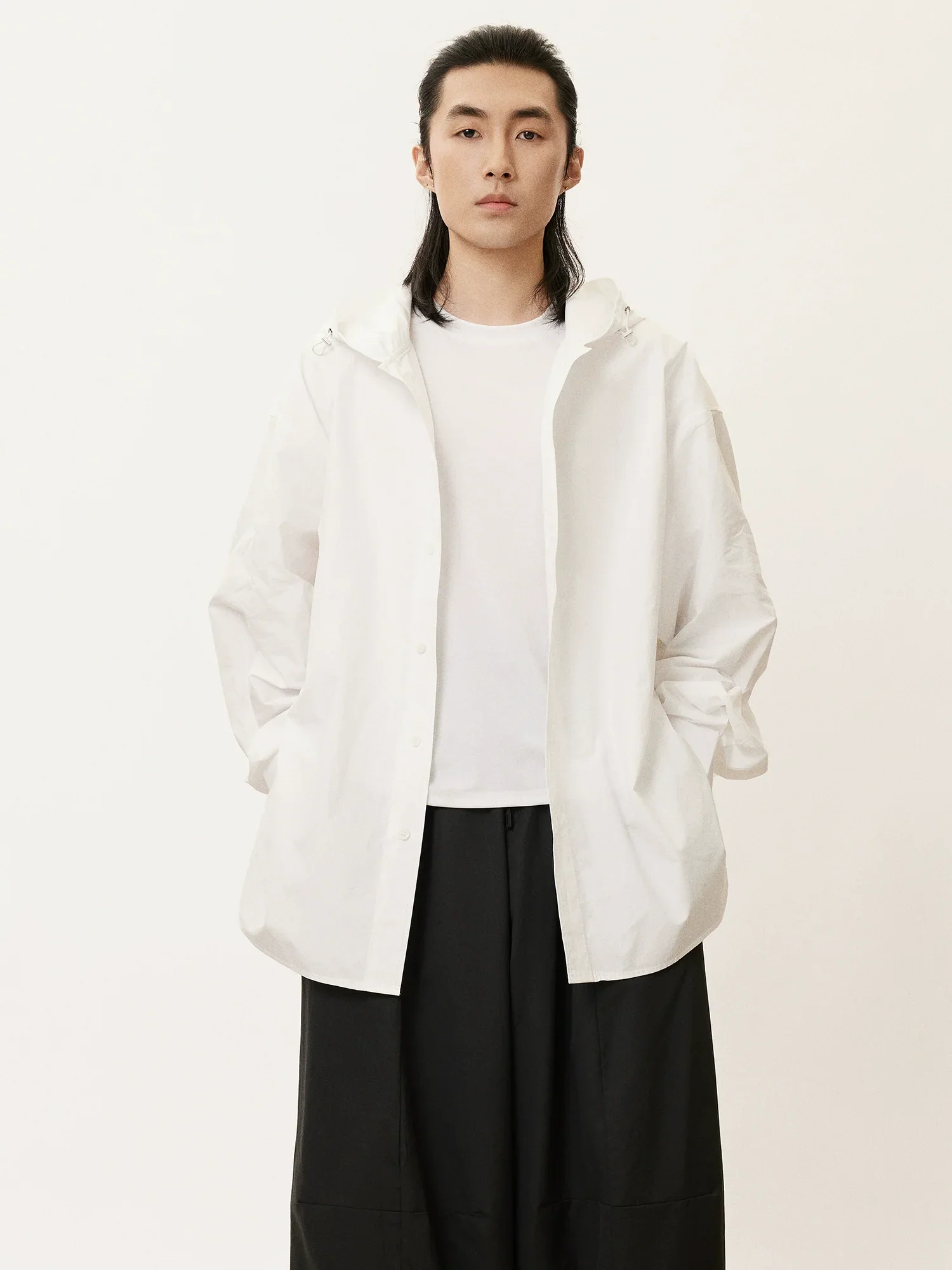 Oversized Hooded Shirt Jacket - Image 2