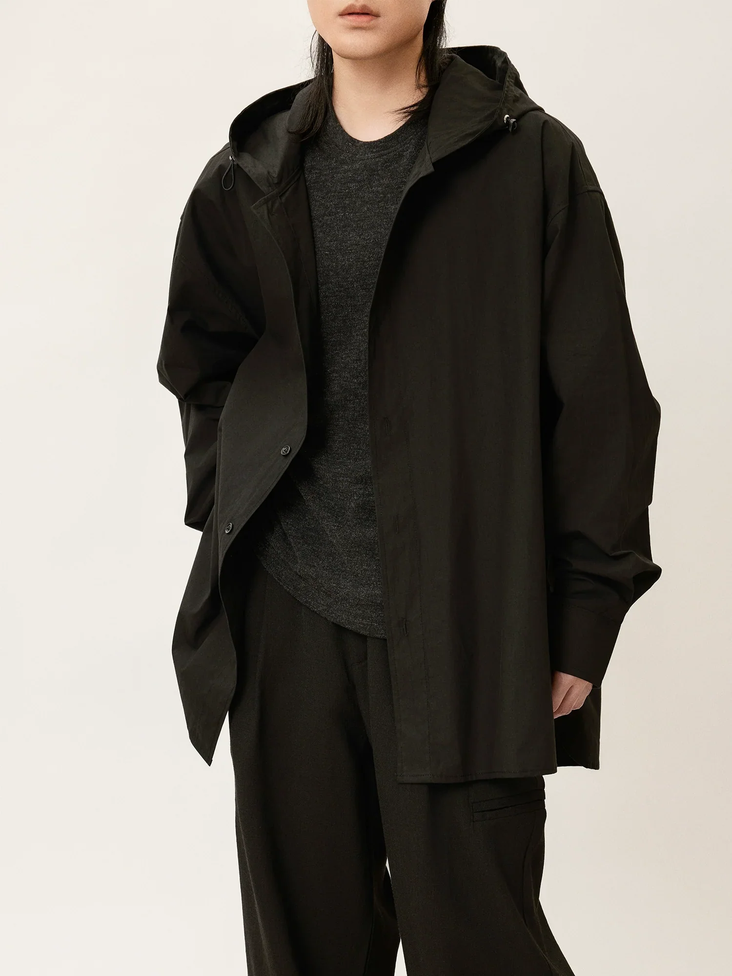 Oversized Hooded Shirt Jacket - Image 4