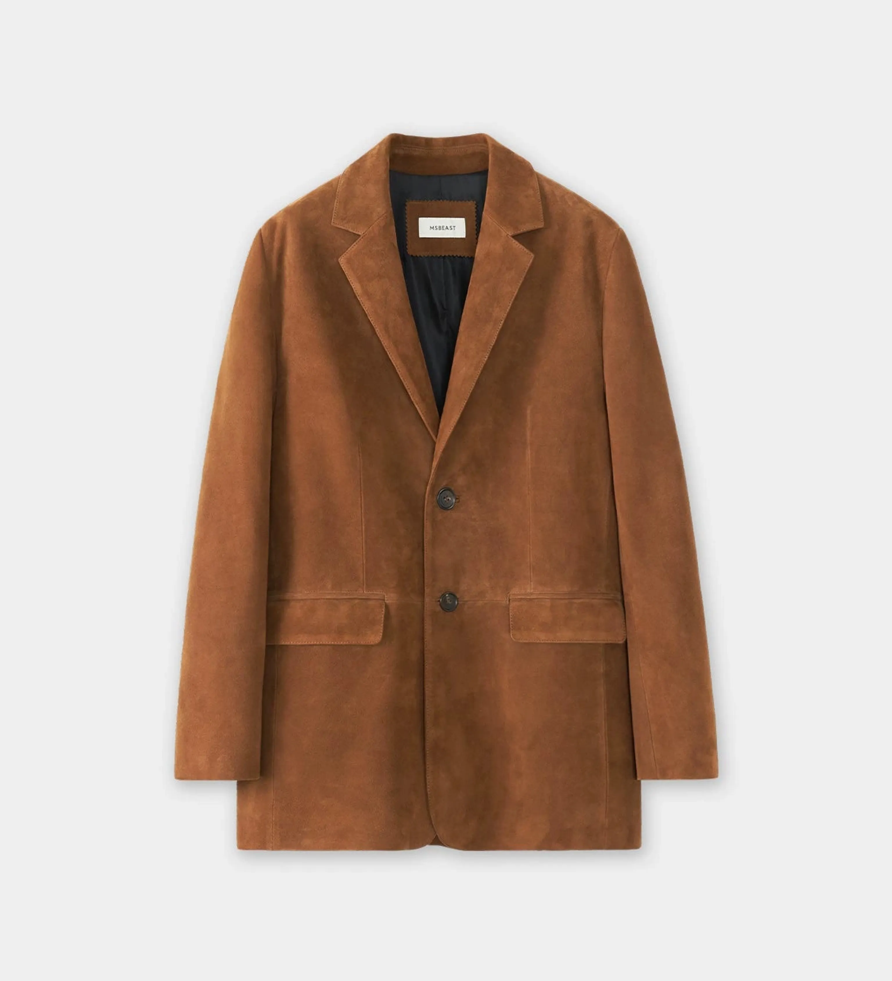 Oversized Lambskin Suede Blazer - Image 3