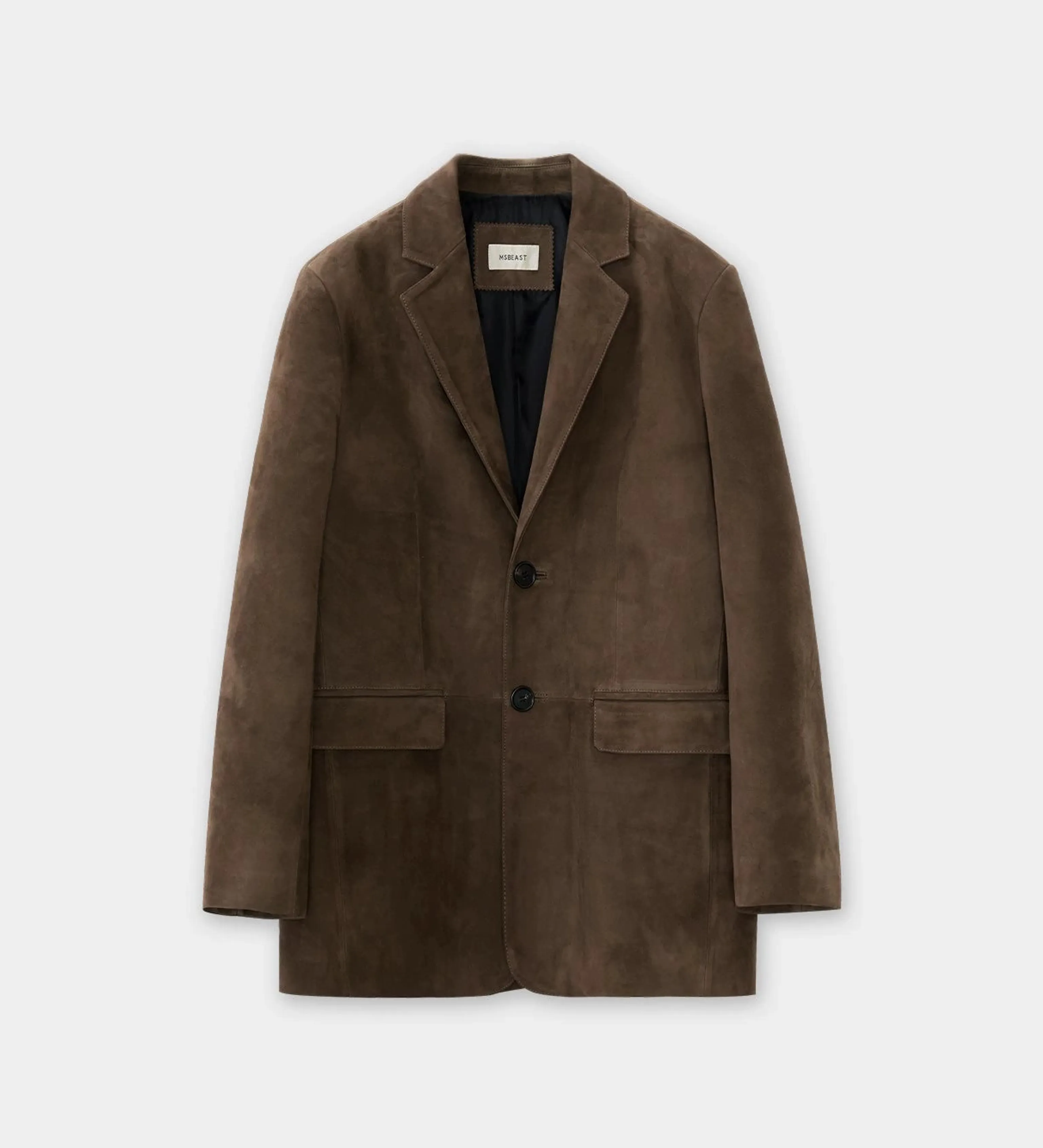 Oversized Lambskin Suede Blazer - Image 5