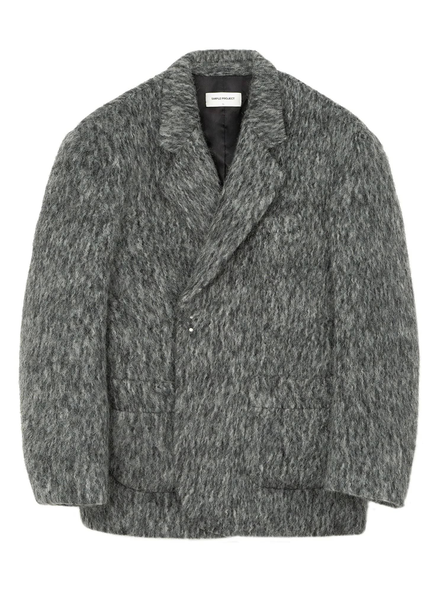 Oversized Melange Wool-Blend Blazer - Image 5