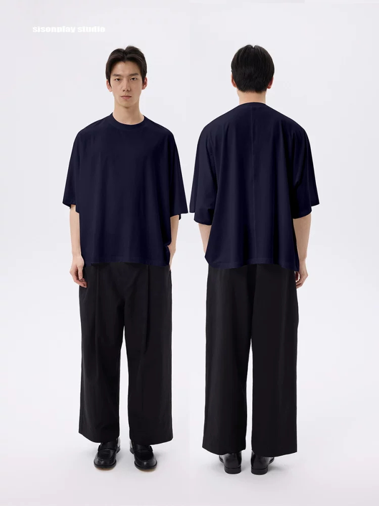 Oversized Modal Blend Crewneck T-Shirt - Image 2