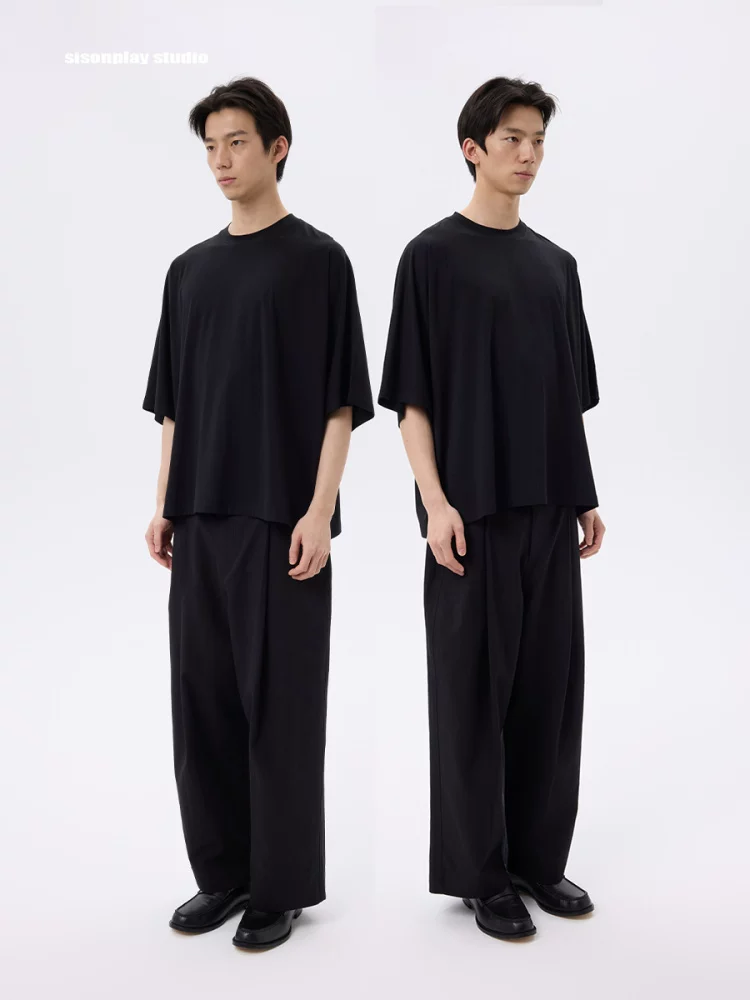 Oversized Modal Blend Crewneck T-Shirt - Image 4