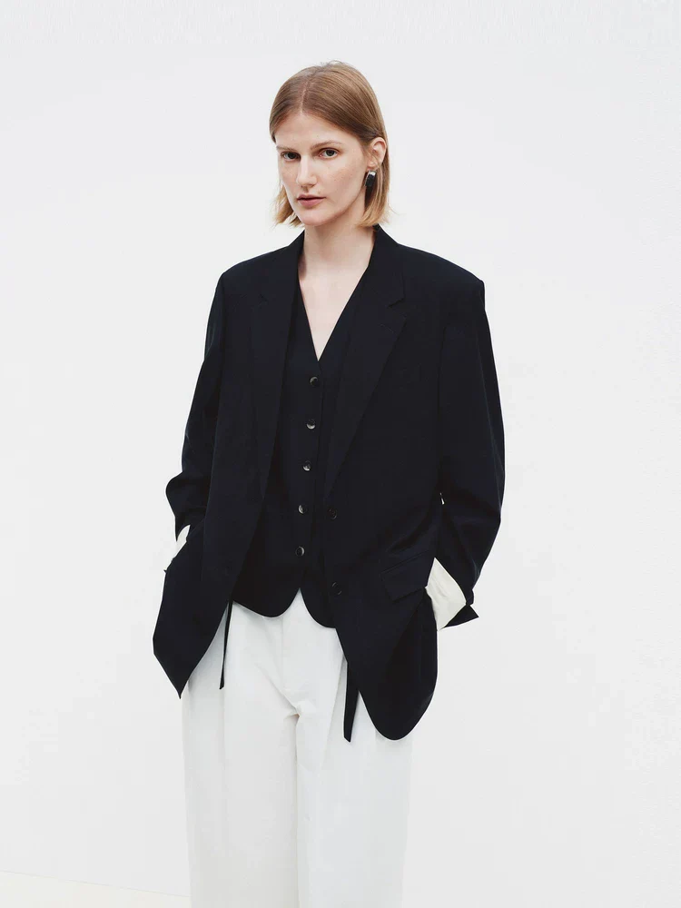 Oversized Notch Blazer - Image 3