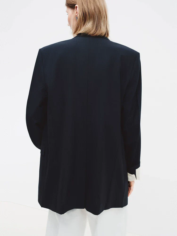 Oversized Notch Blazer - Image 4