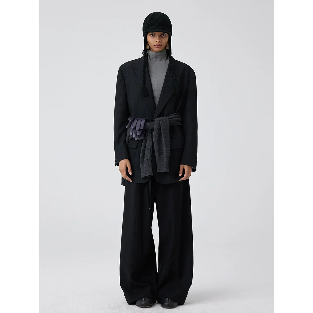 Oversized Pinstripe Blazer - Image 3