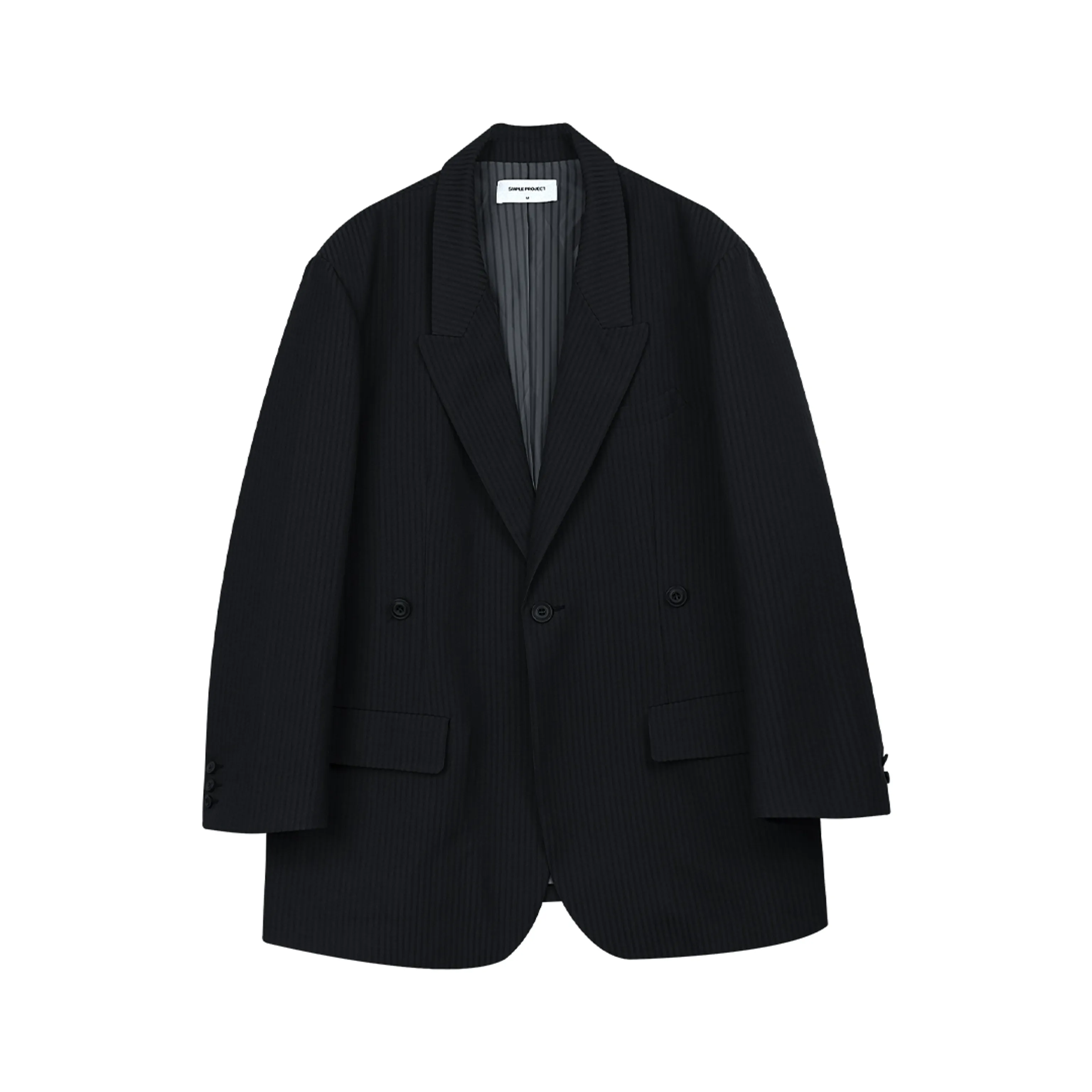 Oversized Pinstripe Blazer - Image 5