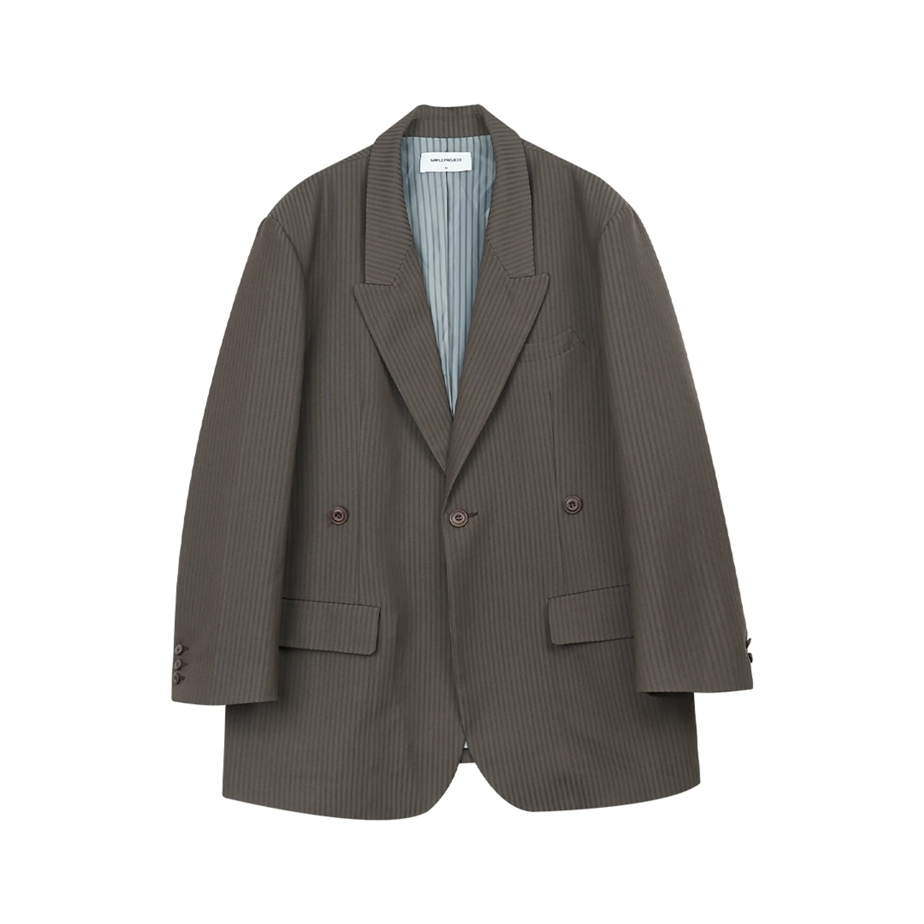 Oversized Pinstripe Blazer - Image 6