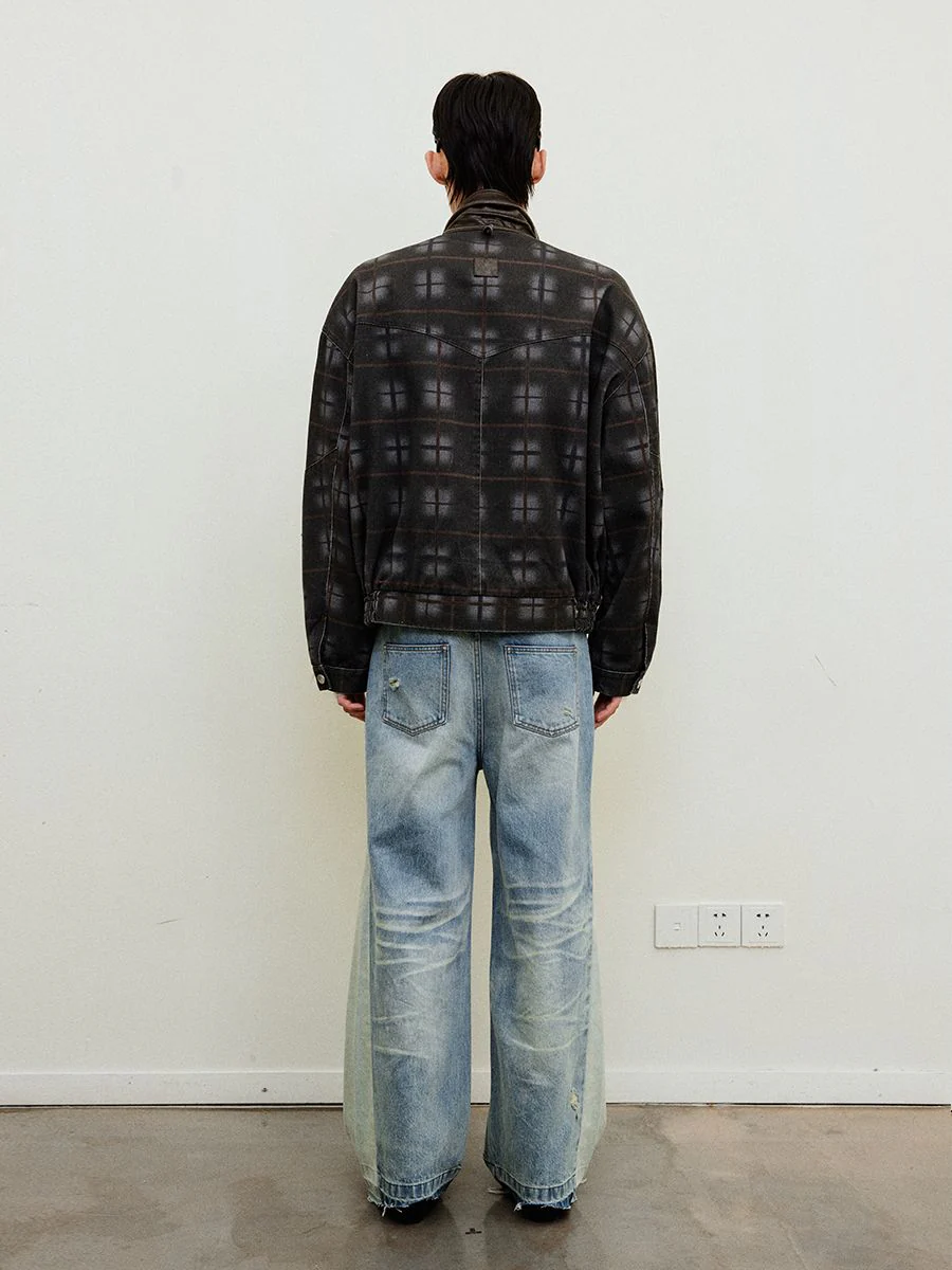 Oversized Plaid Jacket - Image 3