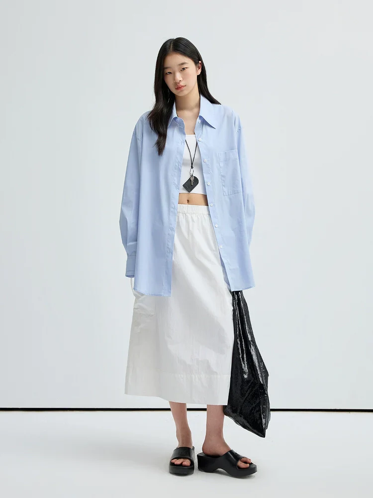 Oversized Poplin Shirt & Shorts Set - Image 2