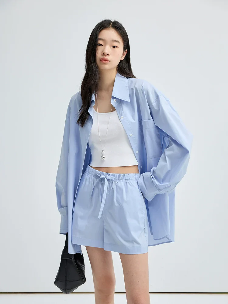 Oversized Poplin Shirt & Shorts Set - Image 3