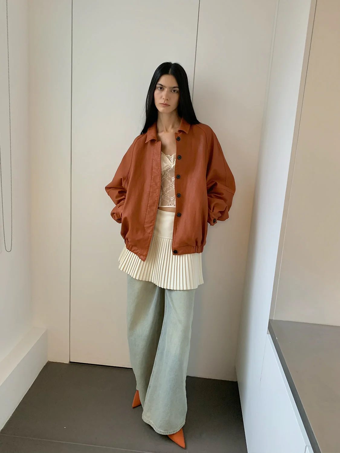 Oversized Sheepskin Jacket - Image 4