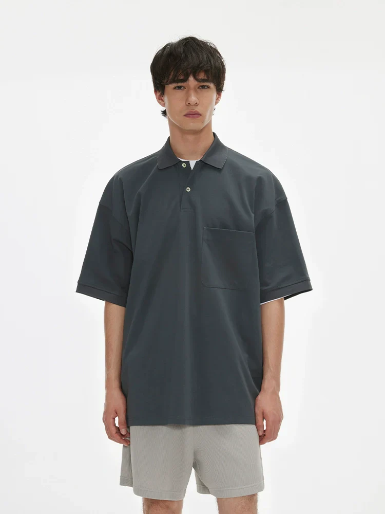 Oversized Stretch Pique Polo - Image 3