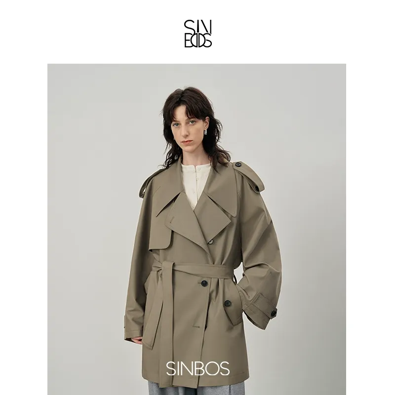 Oversized Tencel-Cotton Trench Coat - Image 3