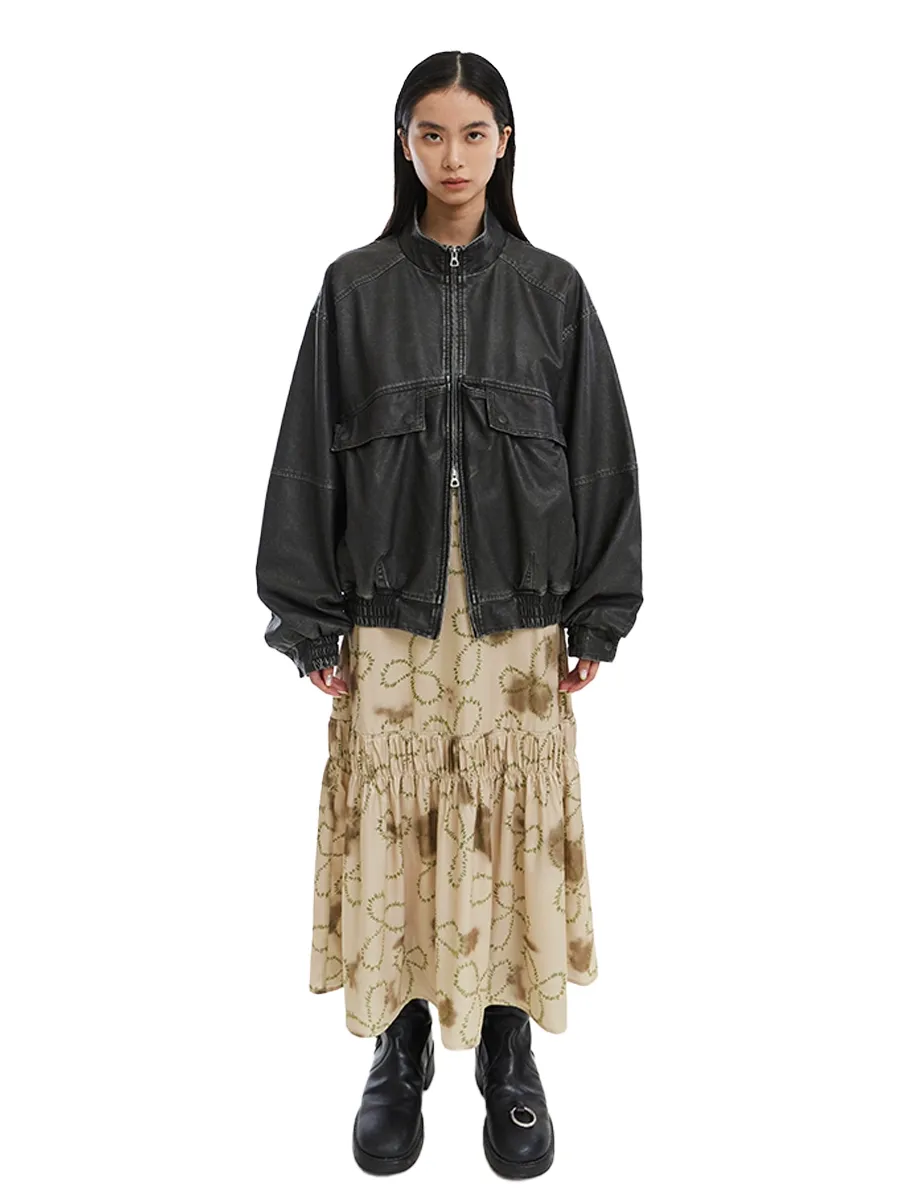 Oversized Vintage Bomber Jacket - Image 6