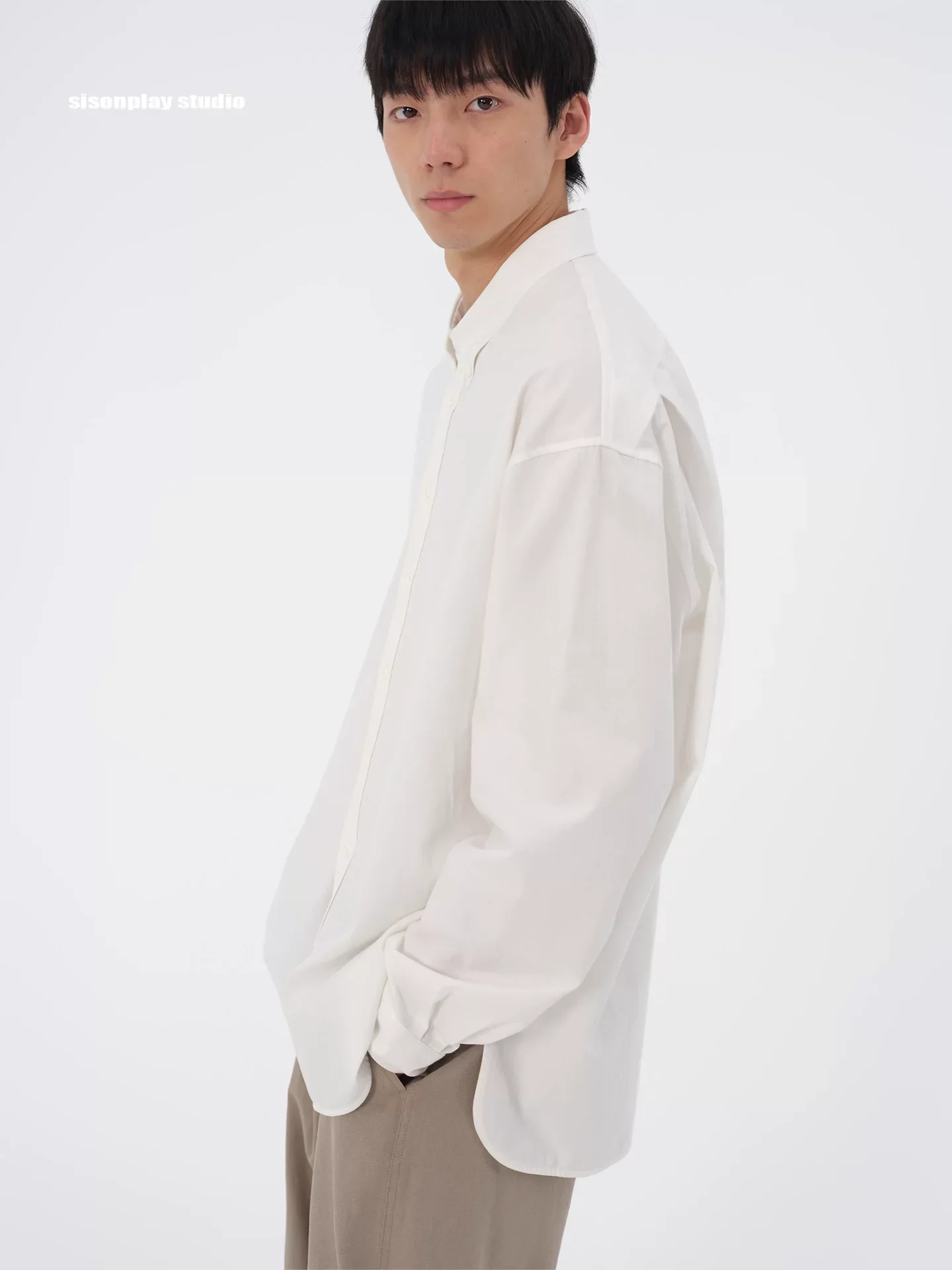 Oversized White Button-Up Shirt - Image 3