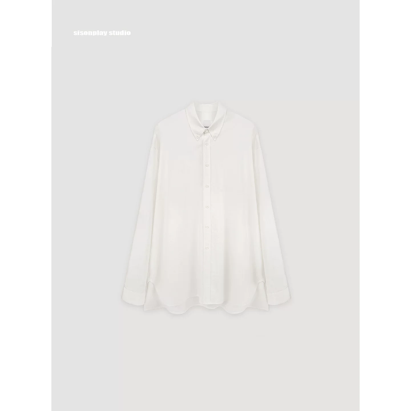 Oversized White Button-Up Shirt - Image 4