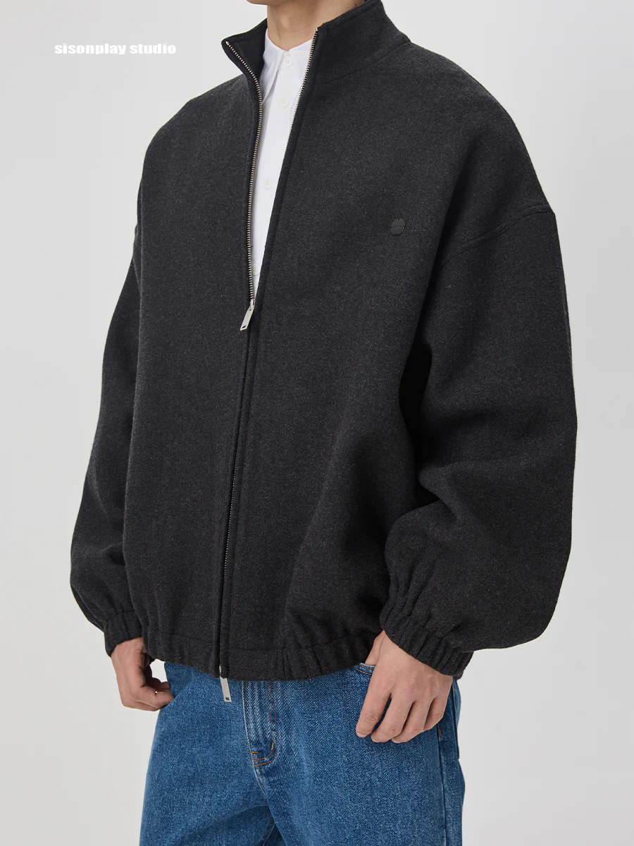 Oversized Wool Zip Jacket - Image 2