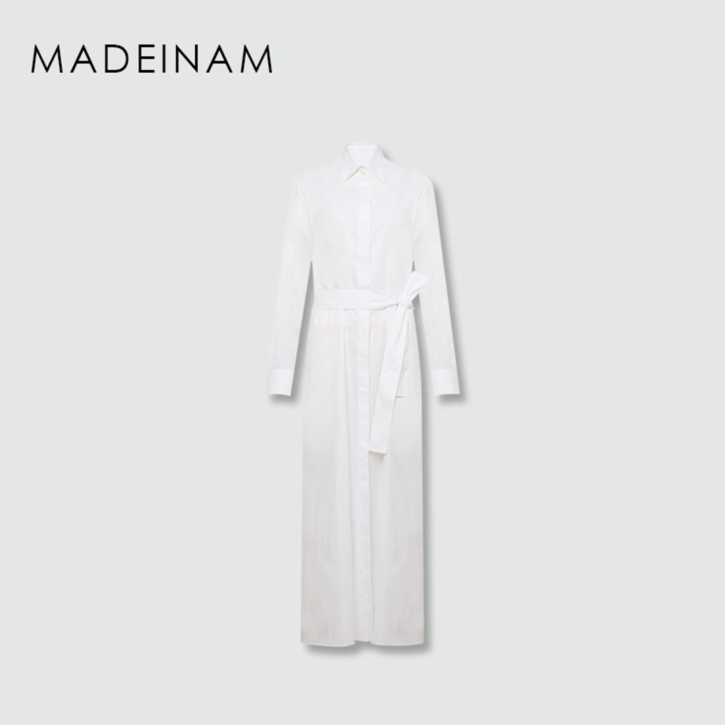 Oxford Cotton Belted Shirtdress - Image 5