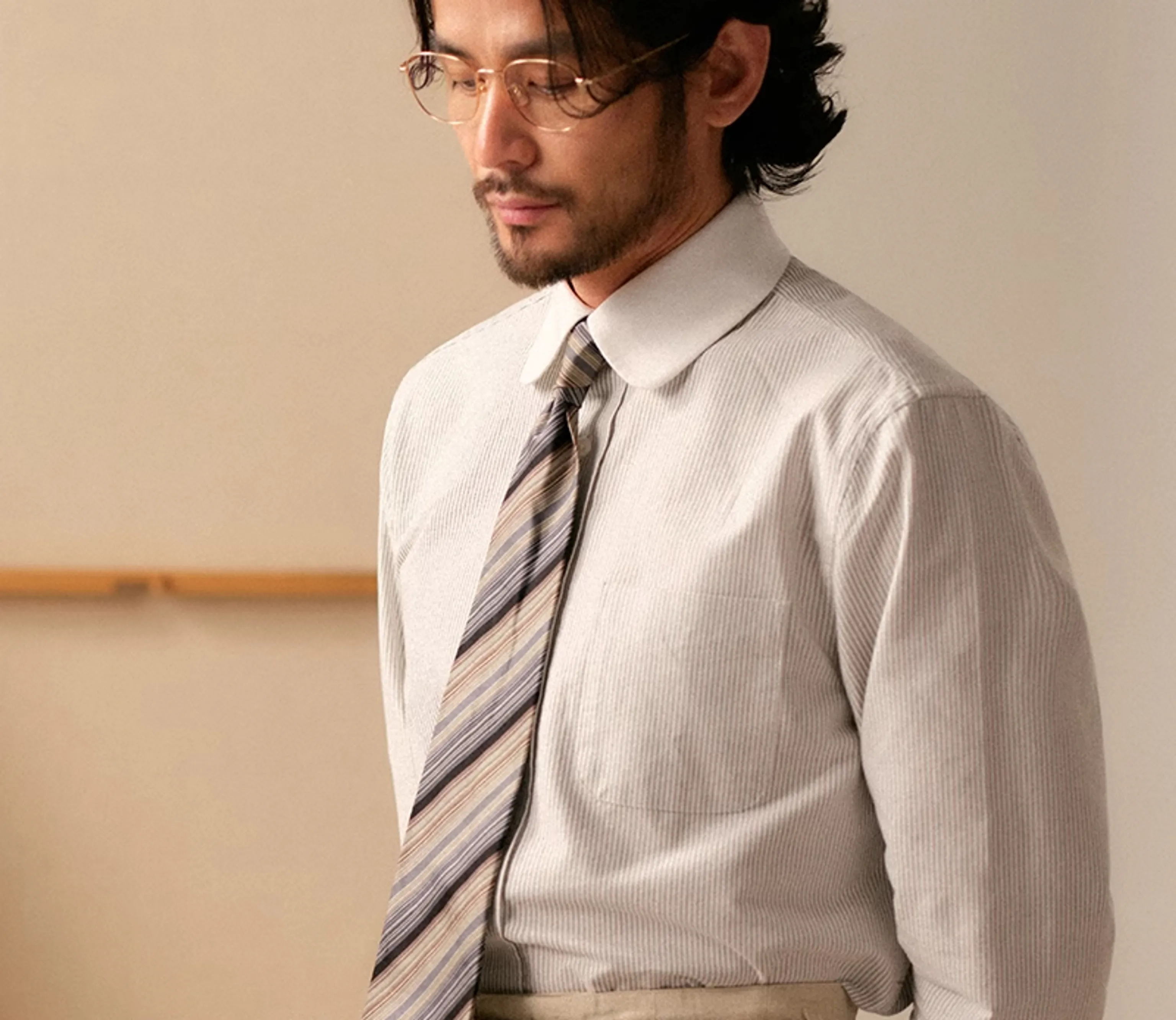 Oxford Striped Dress Shirt - Image 7