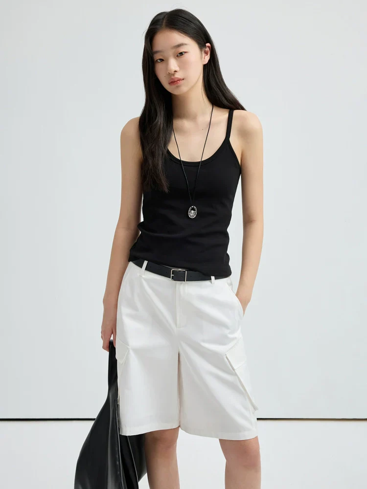 Padded U-Neck Ribbed Camisole - Image 4