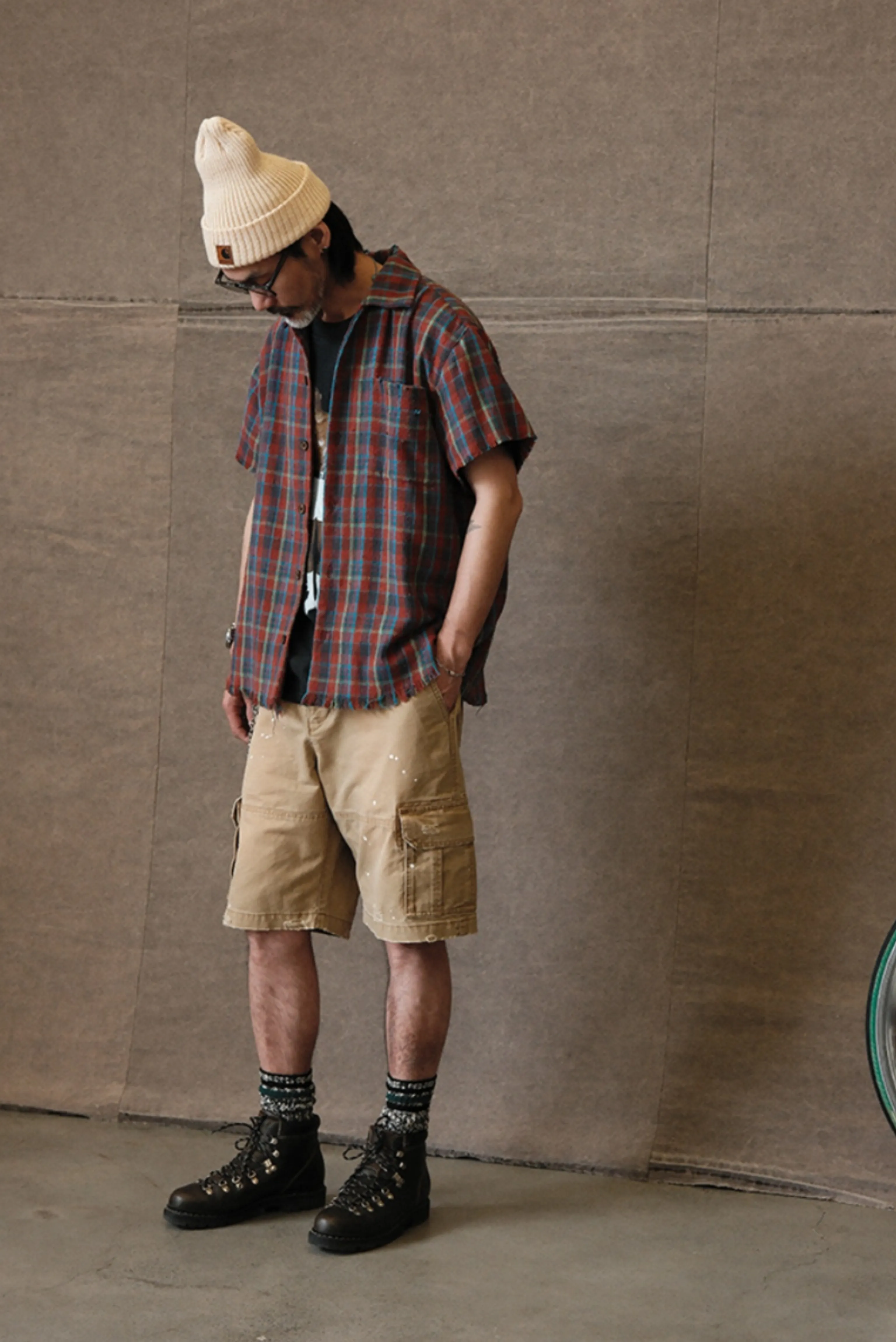 Paint-Splattered Cargo Shorts - Image 4