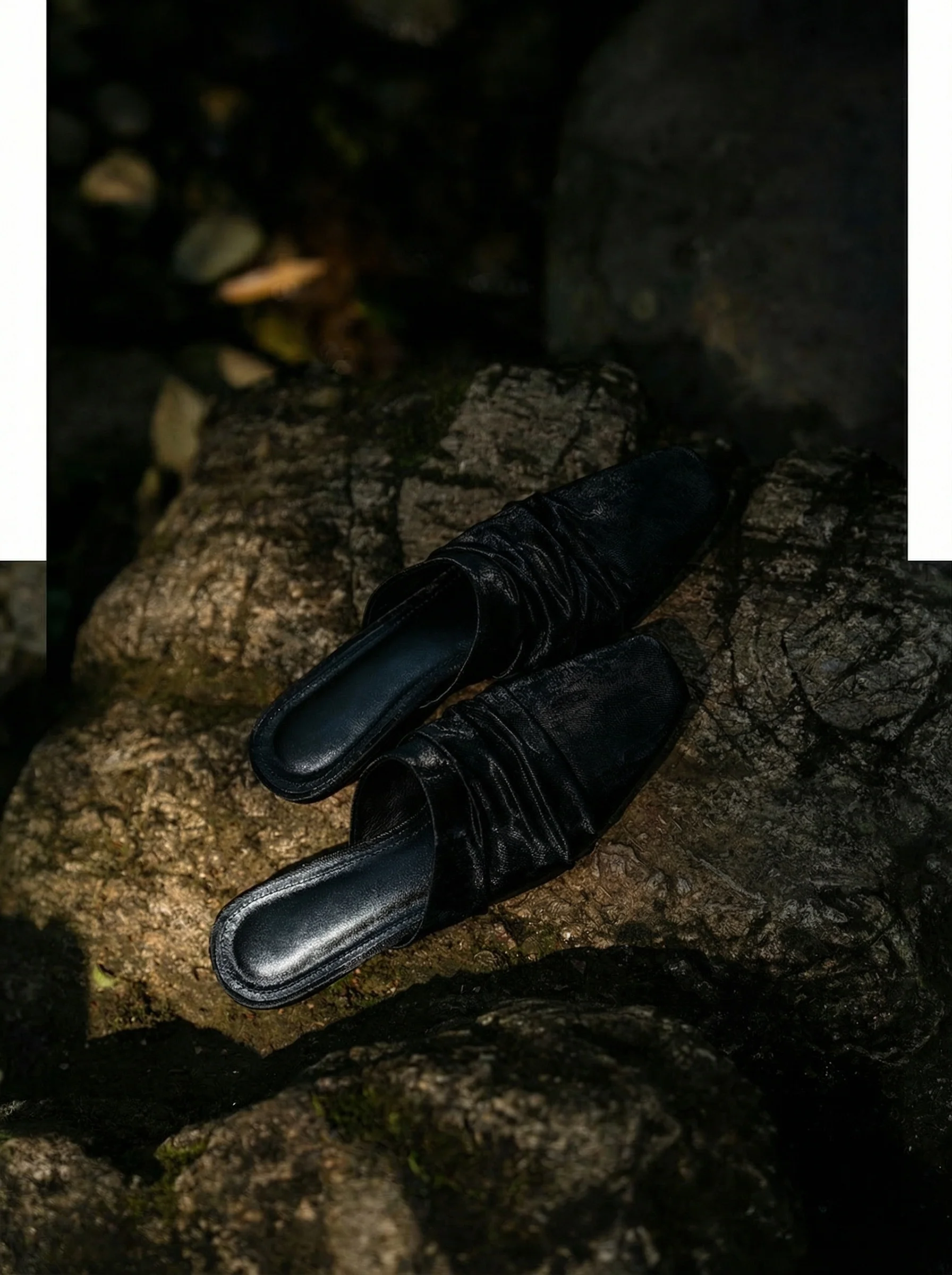 Painted Mist Silk Mules - Image 6