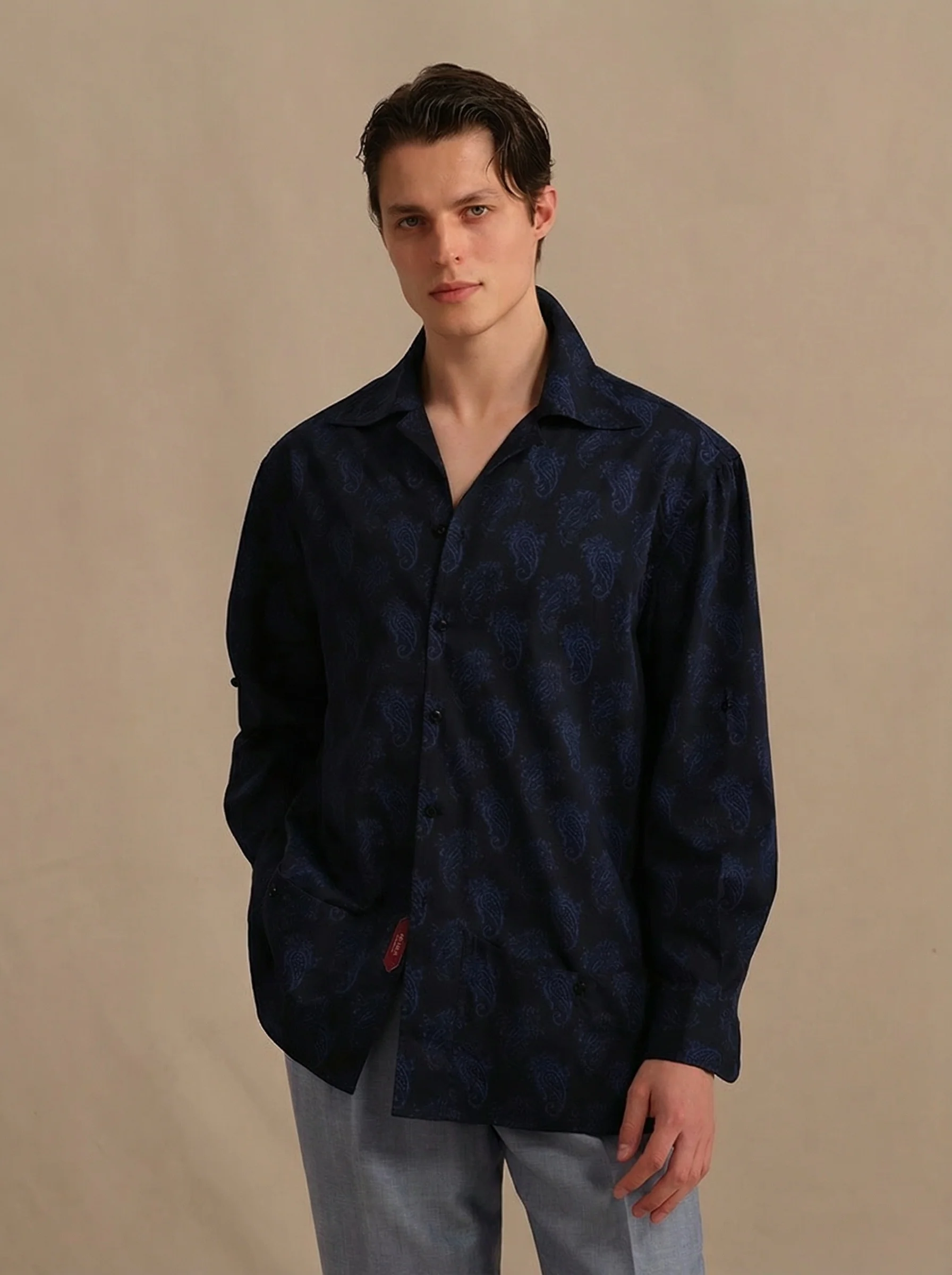 Paisley Cuban Collar Shirt - Image 4