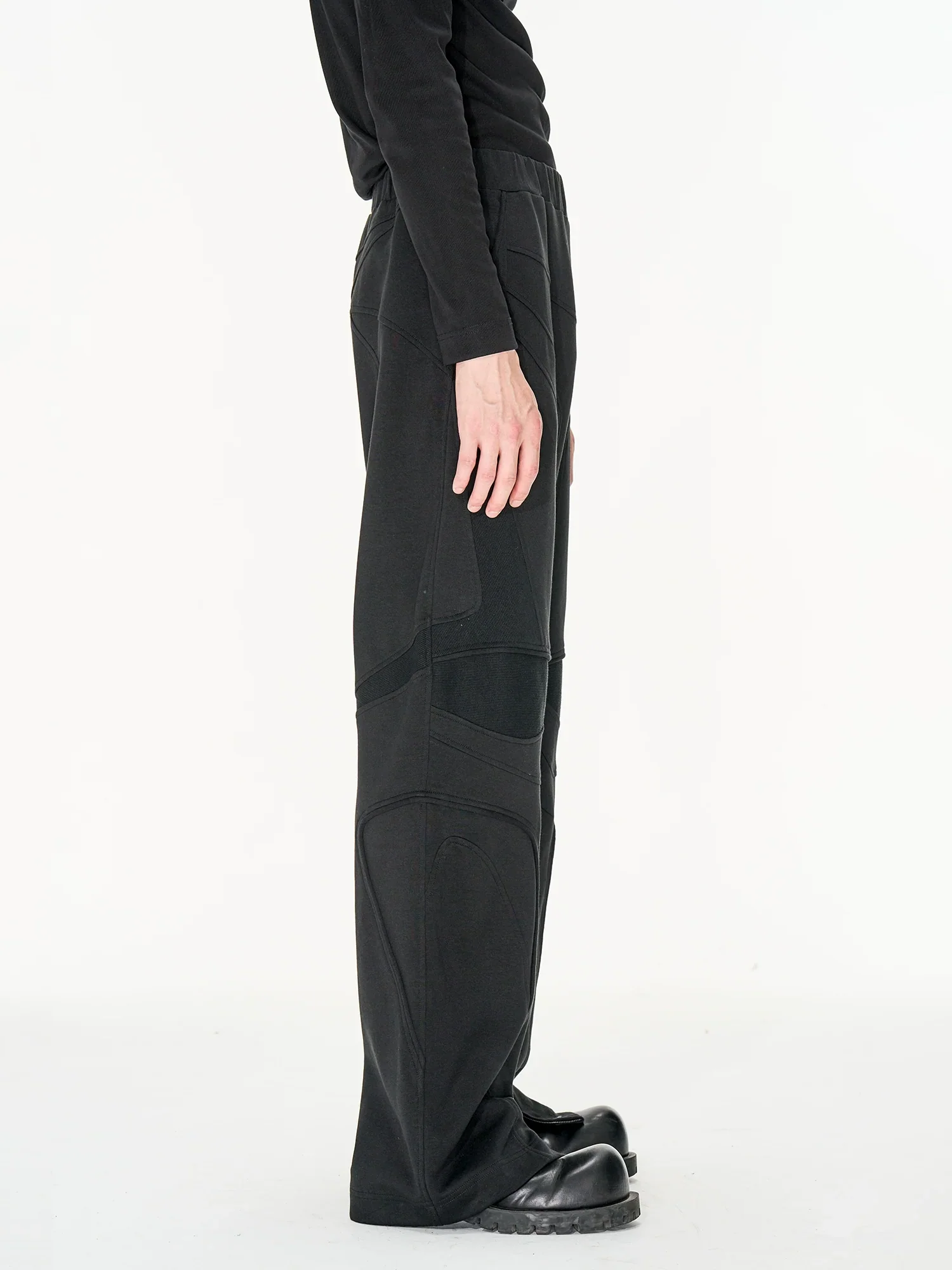 Panel-Stitch Wide-Leg Sweatpants - Image 2