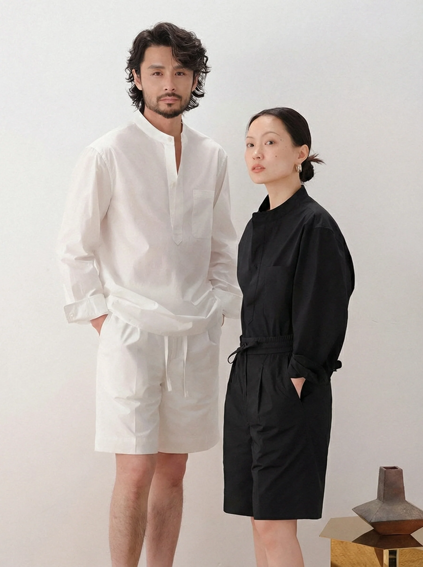 Paper-Touch Cotton Popover Shirt