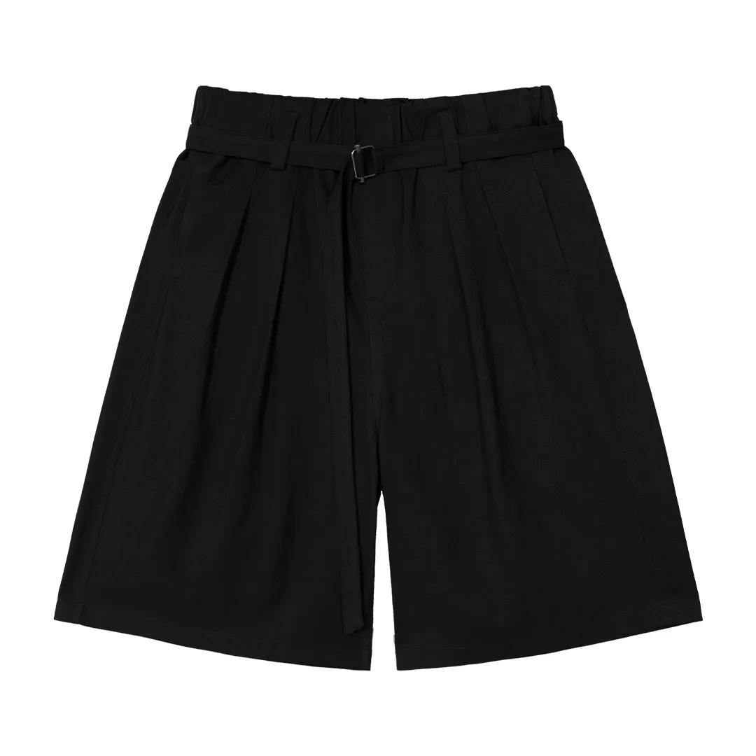 Paperbag-Waist Pleated Bermuda Shorts - Image 5