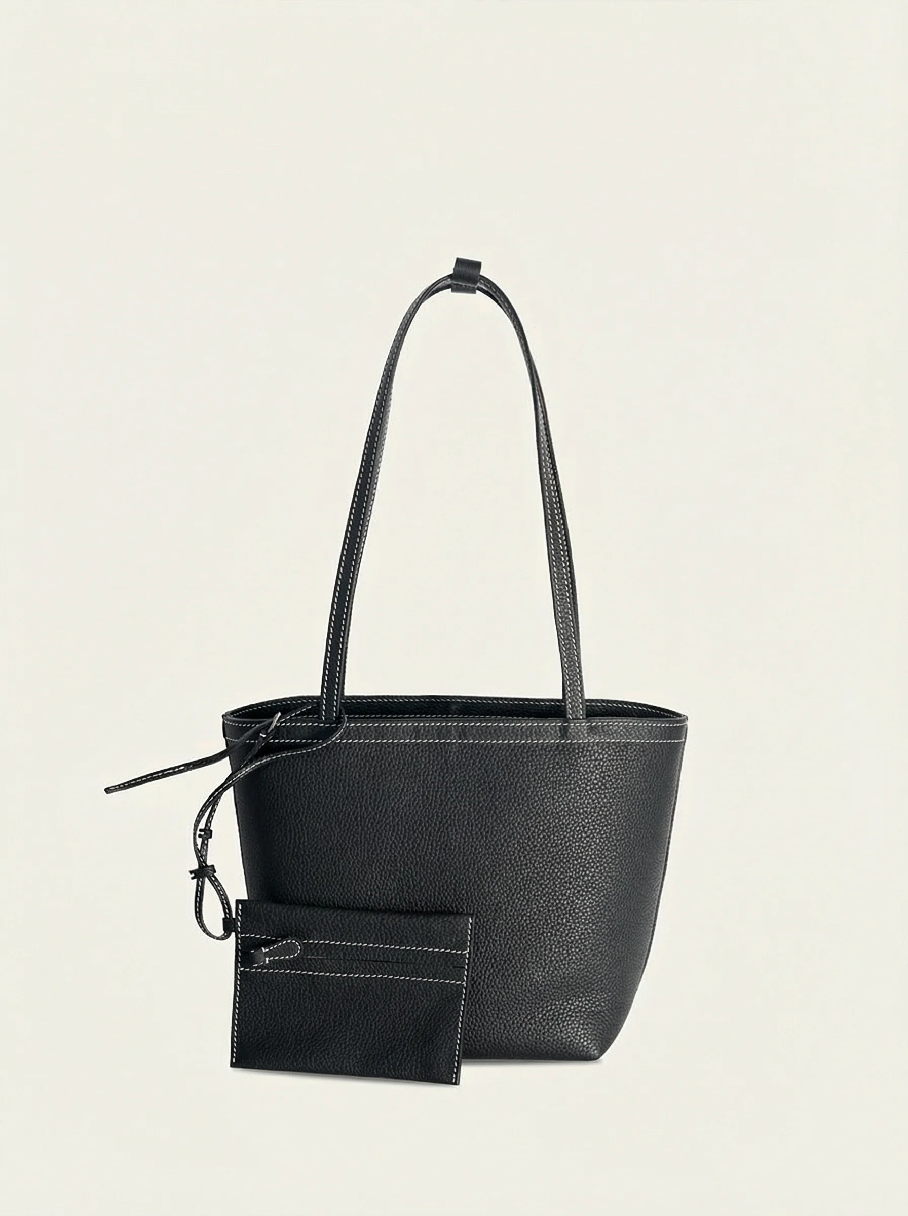 Park Pebbled Calf Italian Leather Tote - Image 4