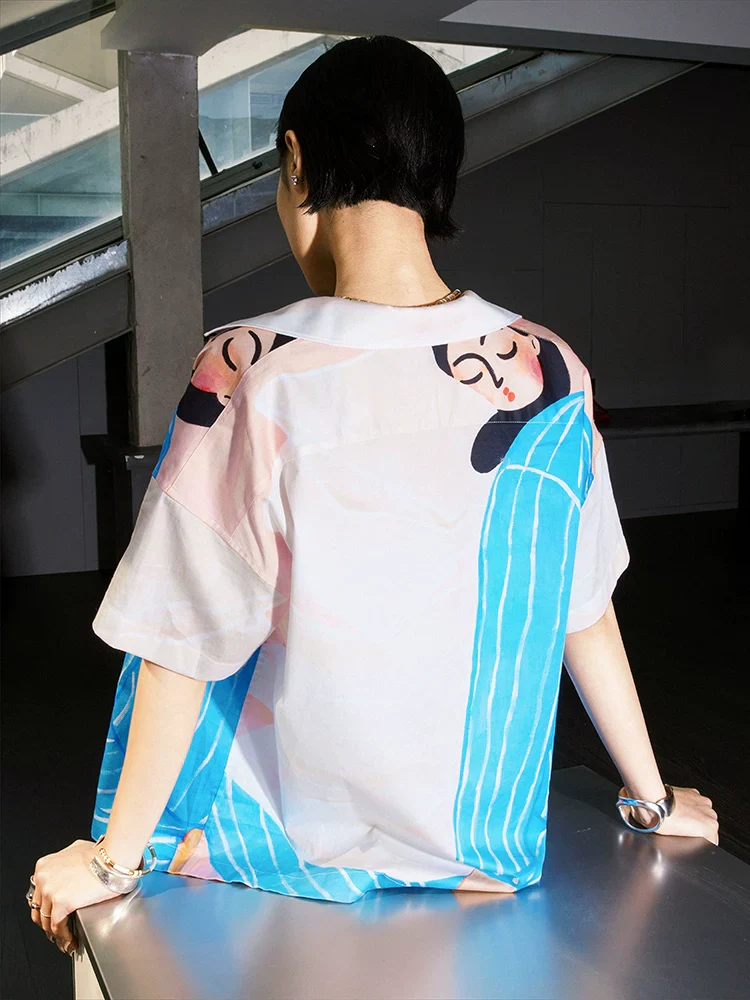 Pastel Graphic Camp Shirt & Shorts Set - Image 4