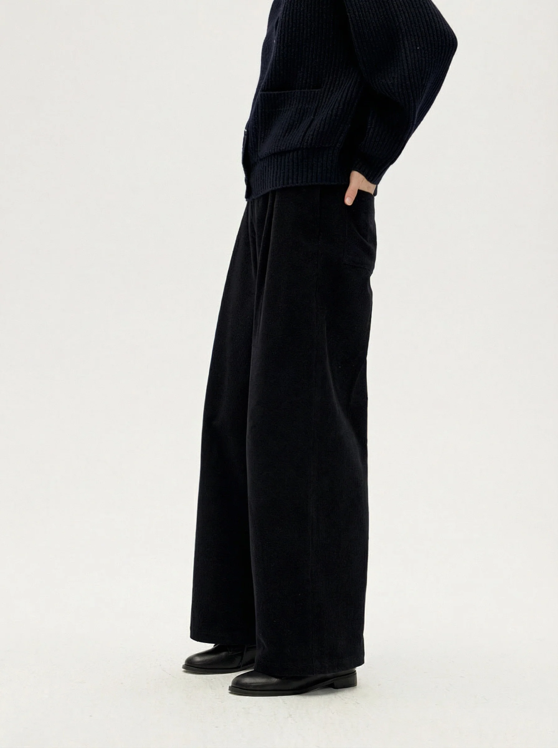 Patch Pocket Wide-Leg Trousers