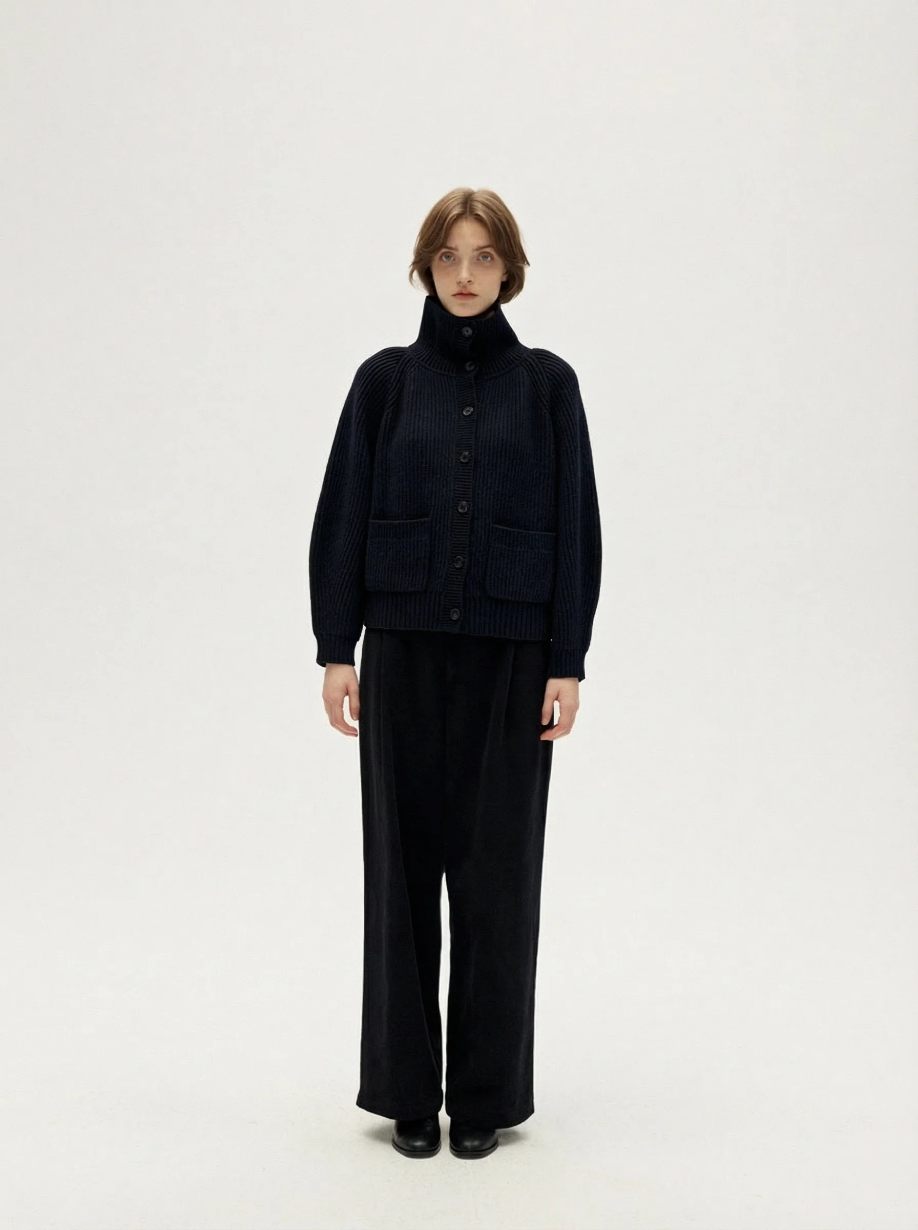 Patch Pocket Wide-Leg Trousers - Image 5