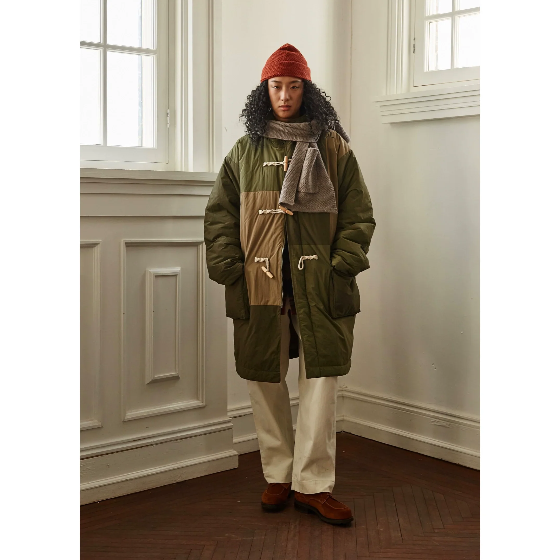 Patchwork Duffle Coat - Image 3