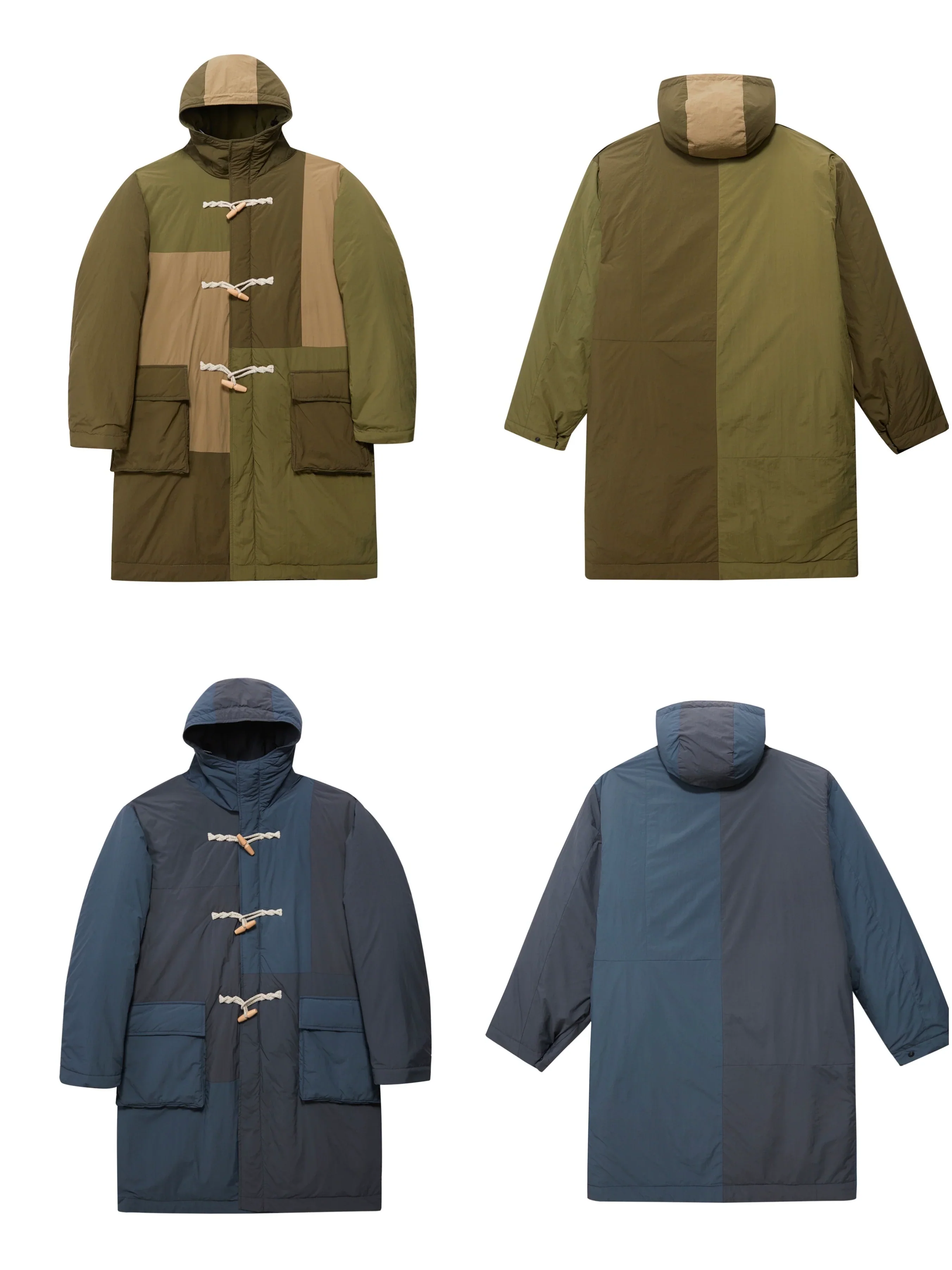 Patchwork Duffle Coat - Image 4