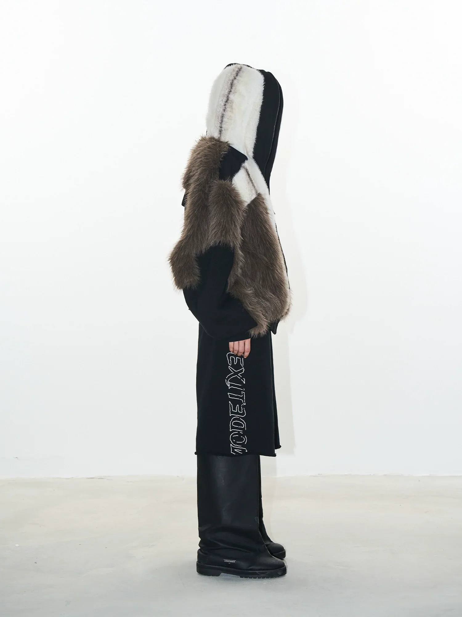 Patchwork Hooded Fur Vest - Image 4