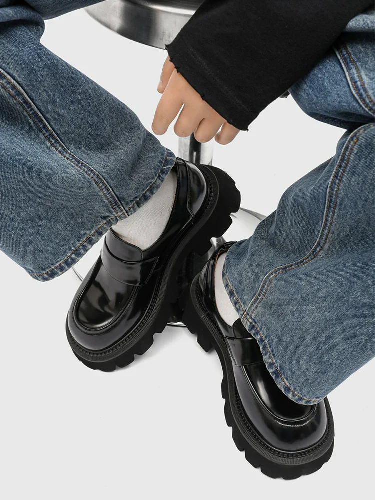 Patent Leather Platform Loafers - Image 3