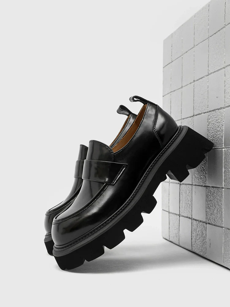 Patent Leather Platform Loafers - Image 4