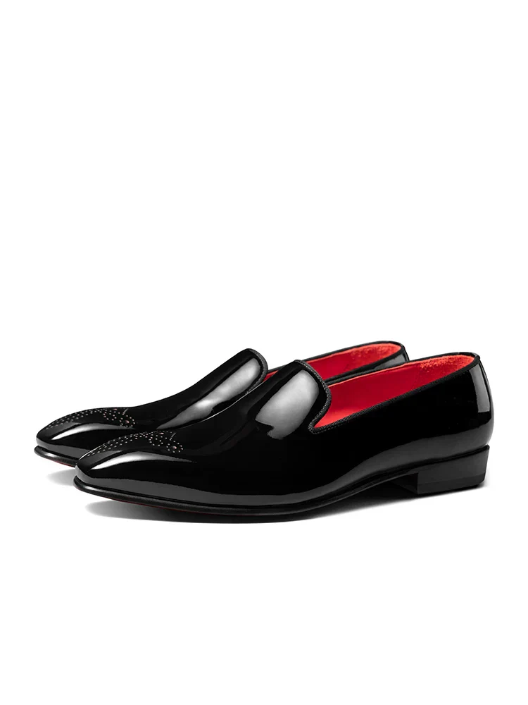 Patent Medallion Dress Loafers