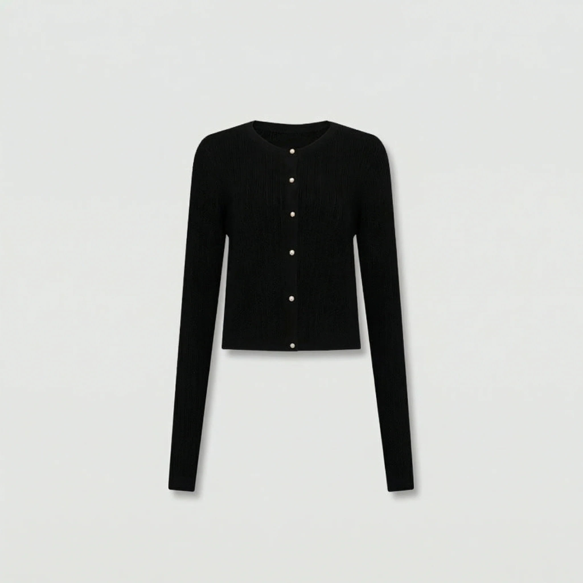 Pearl-Button Cable Cardigan & Vest Set - Image 3