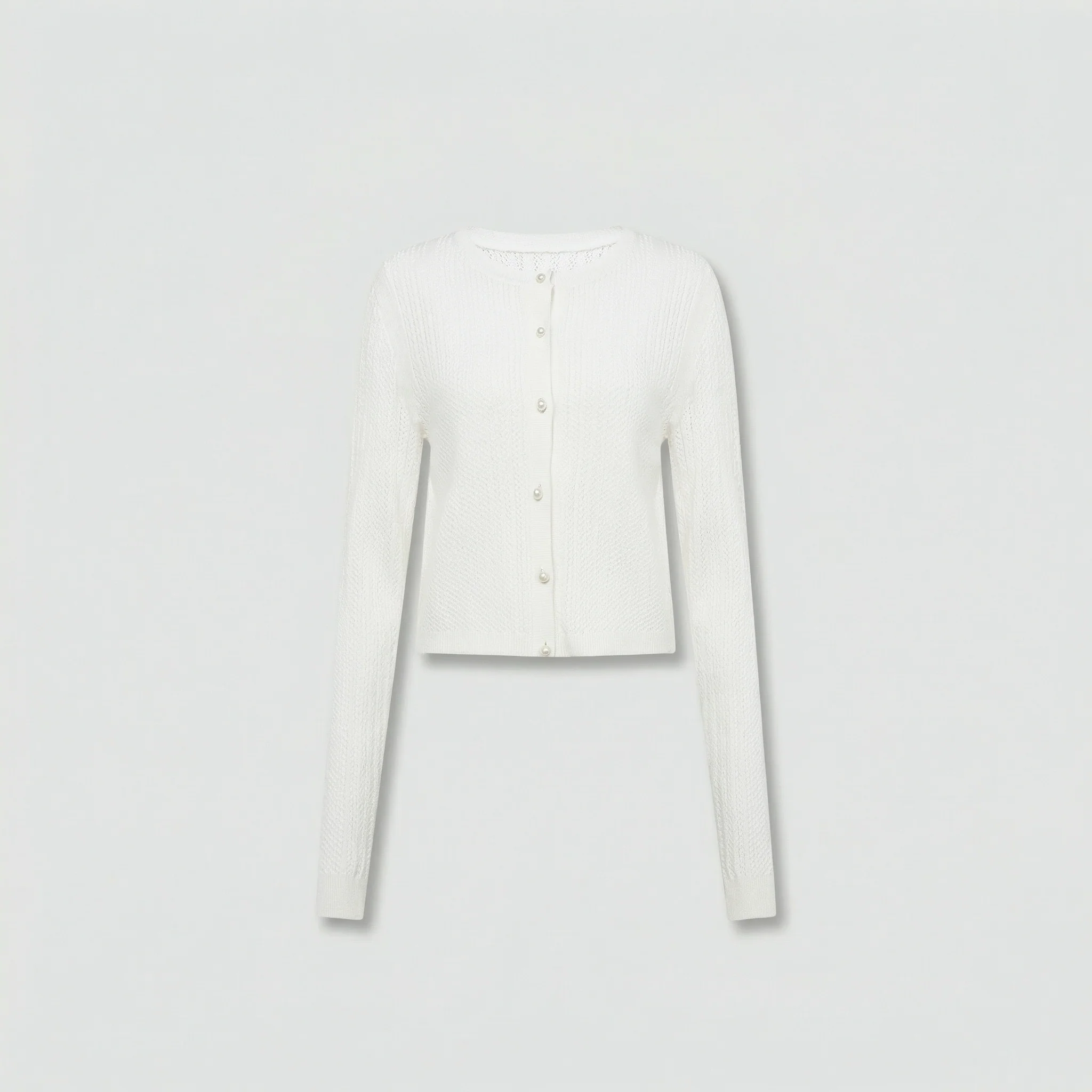 Pearl-Button Cable Cardigan & Vest Set - Image 4