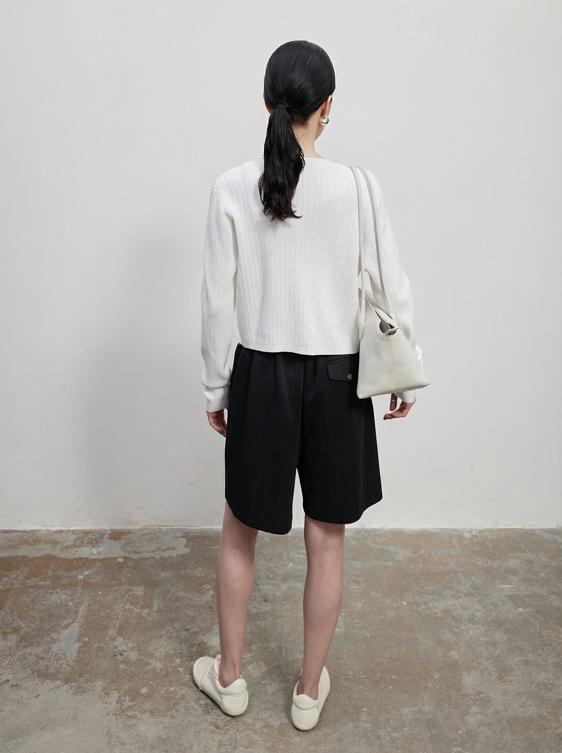 Pearl-Button Cable Cardigan & Vest Set - Image 7