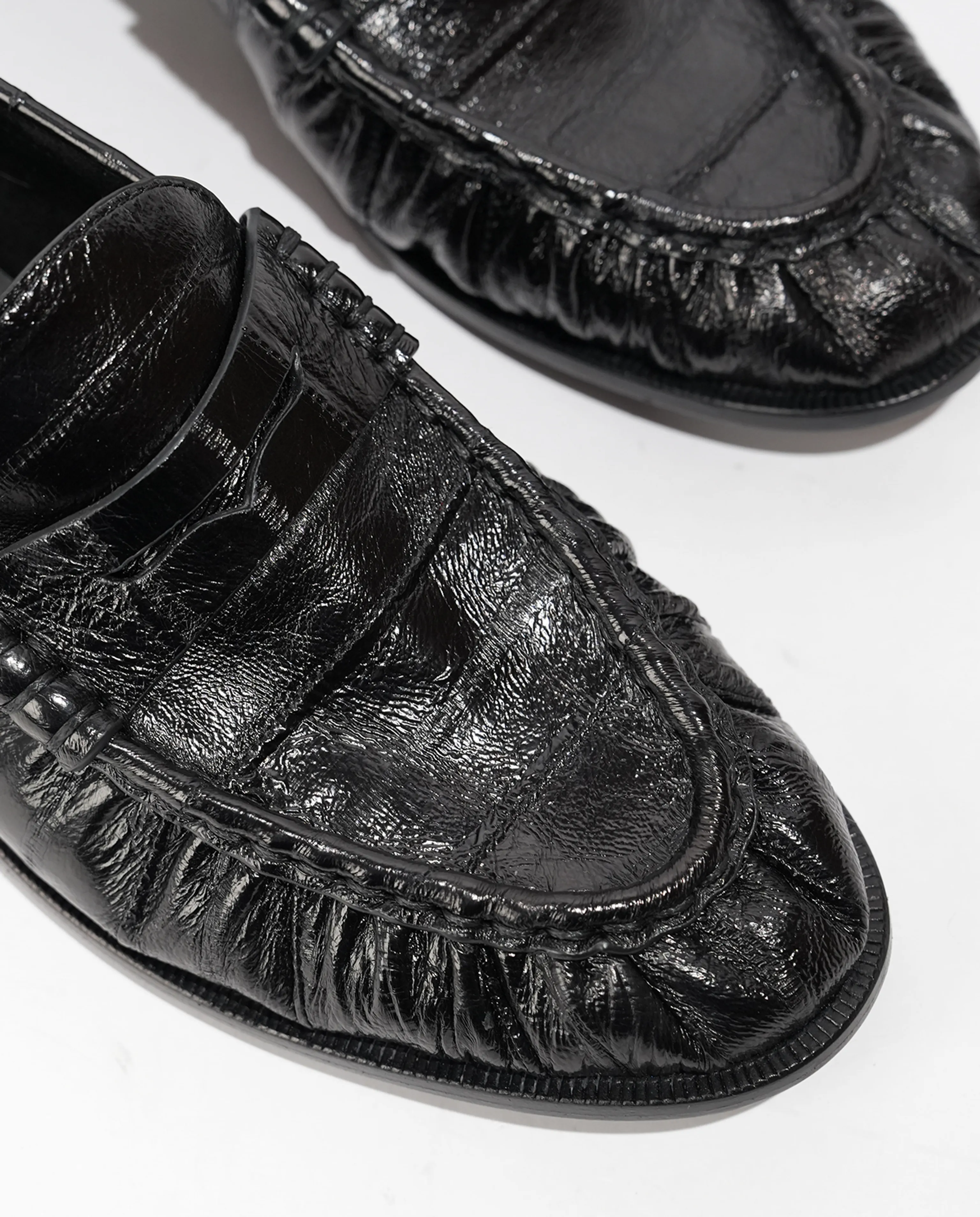 Pearlescent Eel Penny Loafers - Image 4
