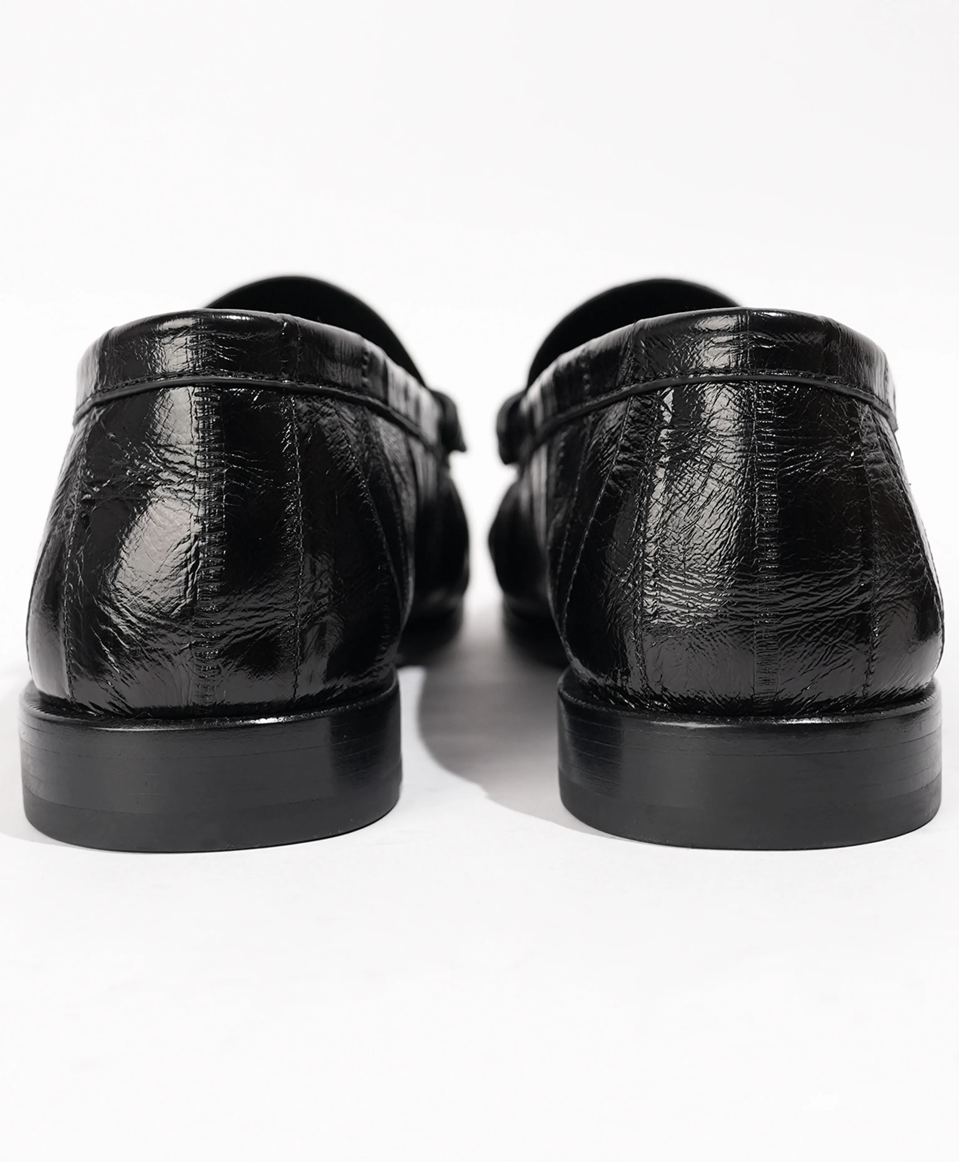 Pearlescent Eel Penny Loafers - Image 6